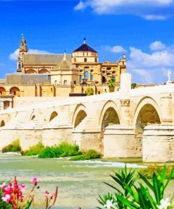 Spain Cordoba Roman Bridge paint by number