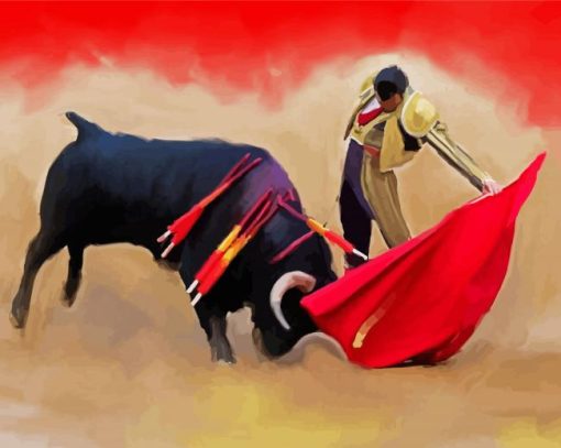 Spanish Bullfighter paint by numbers