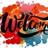 Splatter Welcome paint by number