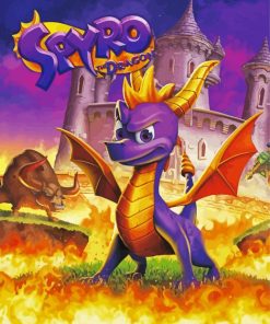 Spyro The Dragon Video Game paint by number