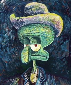 Squidward Art paint by number