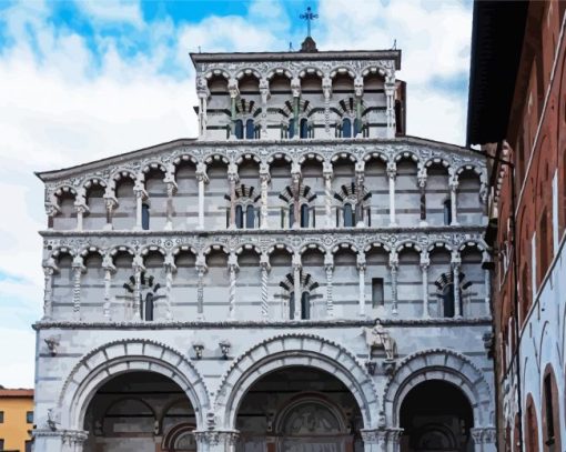 St Martin Cathedral Lucca paint by number