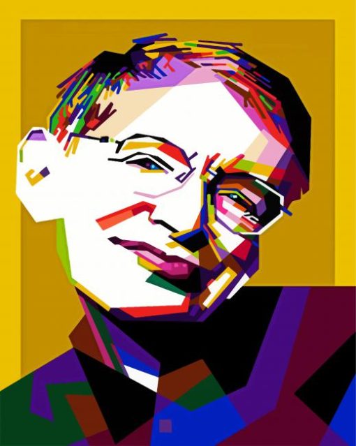 Stephen Hawking Pop Art paint by number