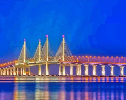 Sultan Abdul Halim Muadzam Shah Bridge paint by number