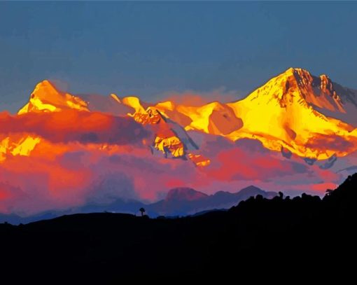 Sunset In Annapurna paint by numbers