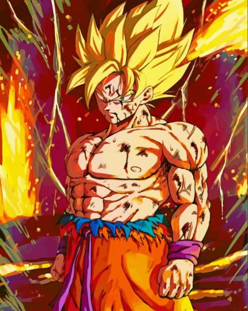 Super Saiyan Dragon Ball paint by numbers