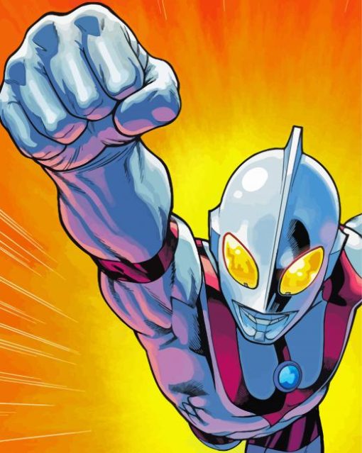 Superhero Ultraman paint by number