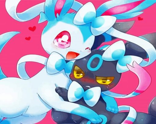 Sylveon Pokemon paint by number