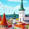 Tallinn City Estonia paint by number