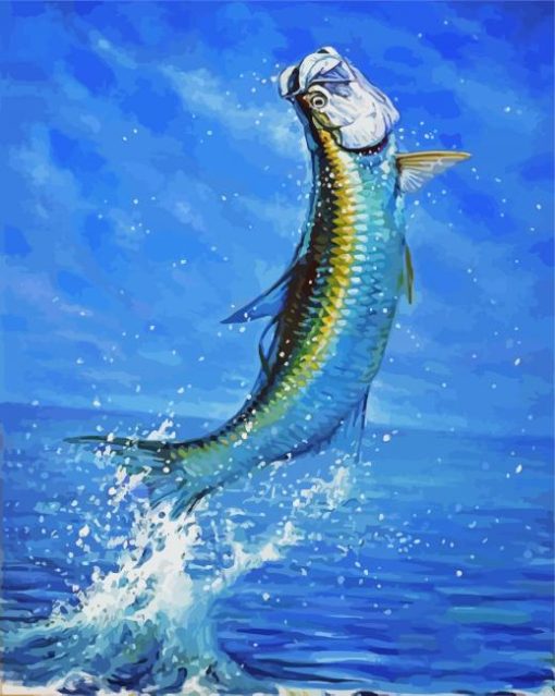 Tarpon Fish paint by number