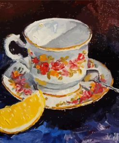 Teacup And Lemon paint by numbers