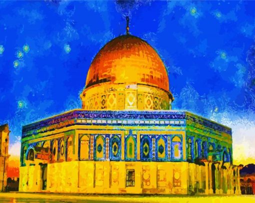 Temple Mount Jerusalem paint by number