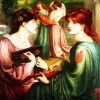 The Bower Meadow By Rossetti paint by numbers