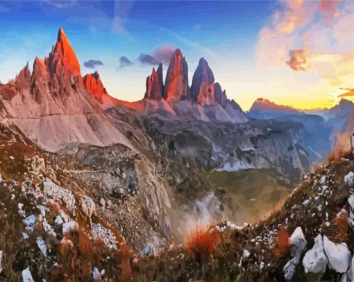 The Dolomites Alps paint by number