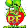 The Green Rat Fink paint by number