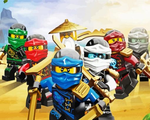 The Lego Ninjago paint by number