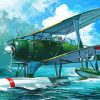 The Military Seaplane paint by numbers