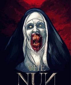 The Nun Horror Movie paint by numbers