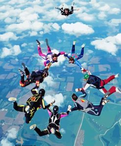 The Skydivers paint by numbers