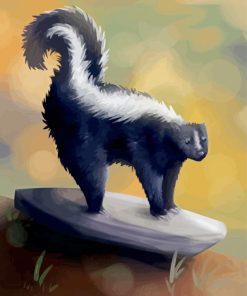 The Striped Skunk Animal paint by numbers