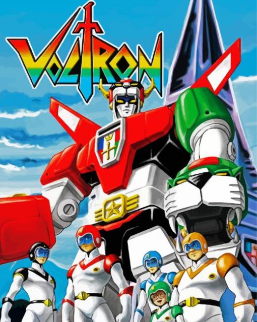 The Voltron Animation Poster paint by number