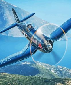 The Vought F4U Corsair paint by number