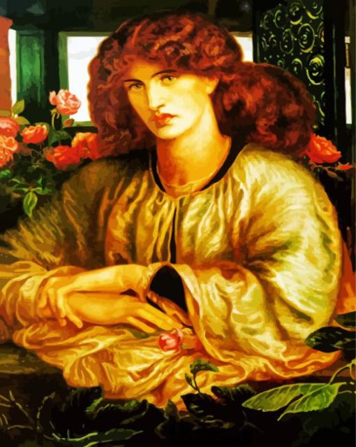 The Woman s Window By Rossetti paint by numbers