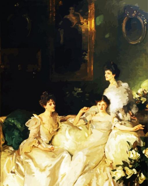 The Wyndham Sisters By Sargent paint by numbers