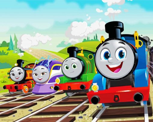 Thomas And Friends Animation paint by numbers