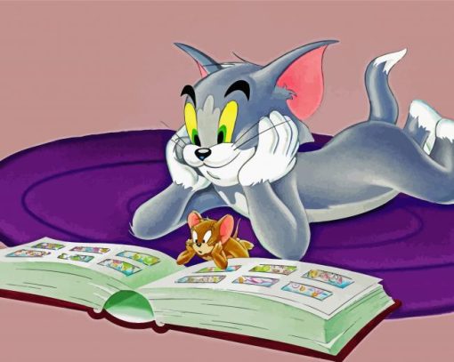 Tom And Jerry Reading paint by number