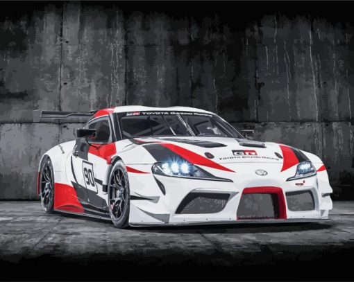 Toyota Gr Supra paint by numbers