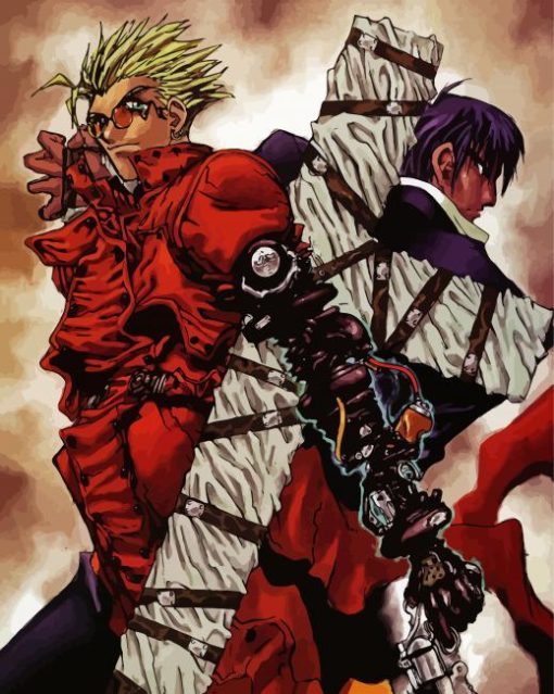 Trigun Vash And Nicolas paint by number