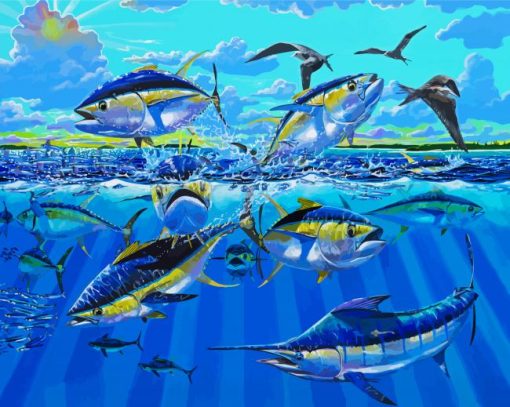 Tuna Fish In Sea paint by number