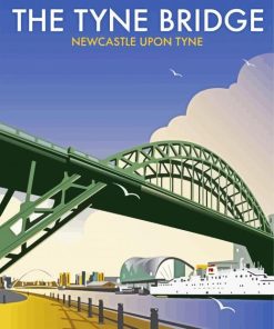 Tyne Bridge Newcastle Poster paint by number