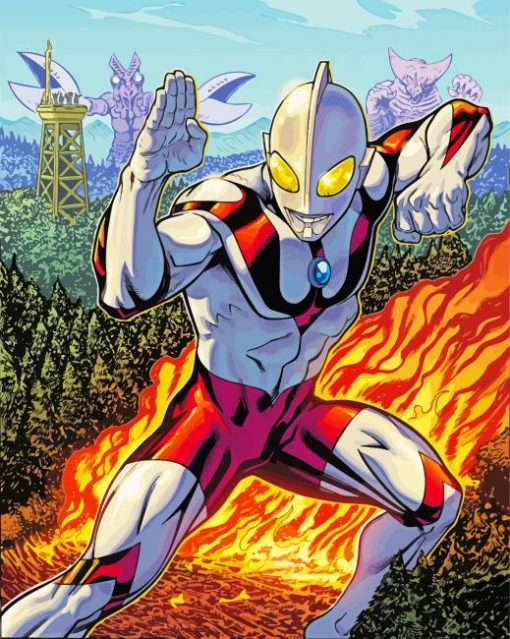 Ultraman Superhero paint by numbers