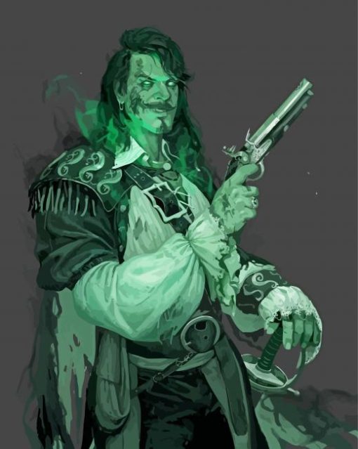 Undead Pirate paint by numbers