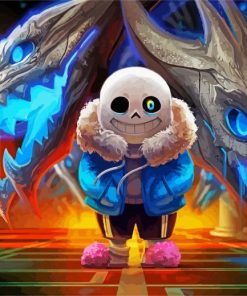 Undertale Game Sans paint by numbers