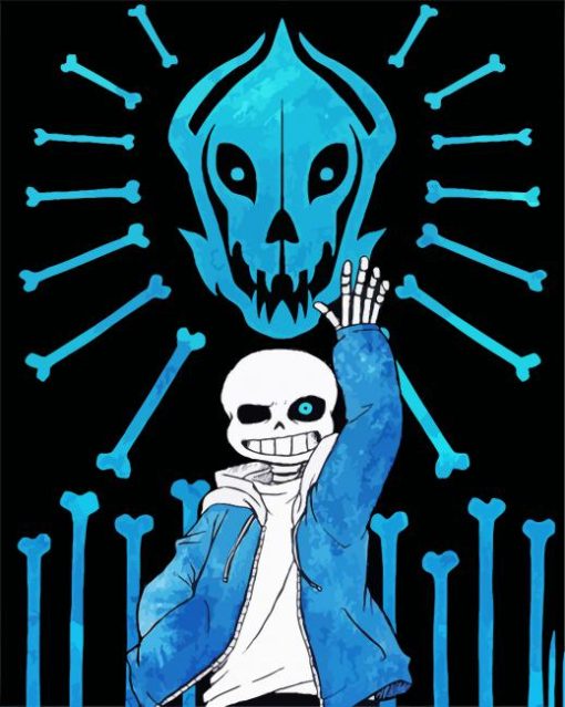 Undertale Sans paint by numbers