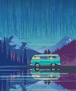 WW Westfalia Vanlife Illustration paint by numbers