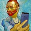 Van Gogh Selfie paint by numbers