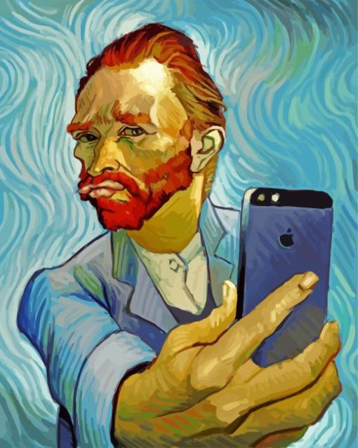 Van Gogh Selfie paint by numbers