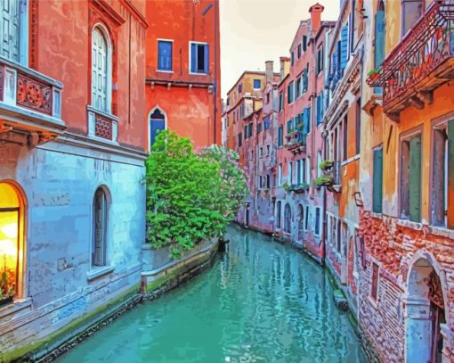 Venice Water City Canal paint by number