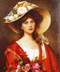 Victorian Lady In Hat paint by number