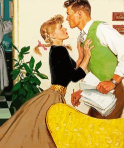 Vintage Young Couple paint by number