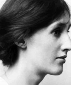 Virginia Woolf Side Profil paint by number