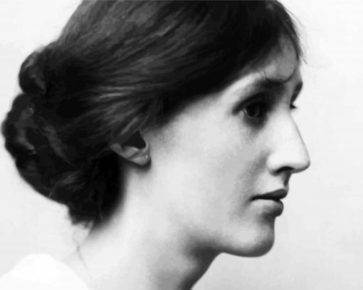 Virginia Woolf Side Profil paint by number