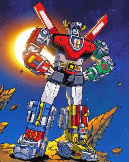 Voltron Robot paint by number