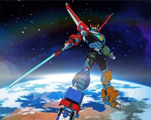 Voltron The Robot paint by number