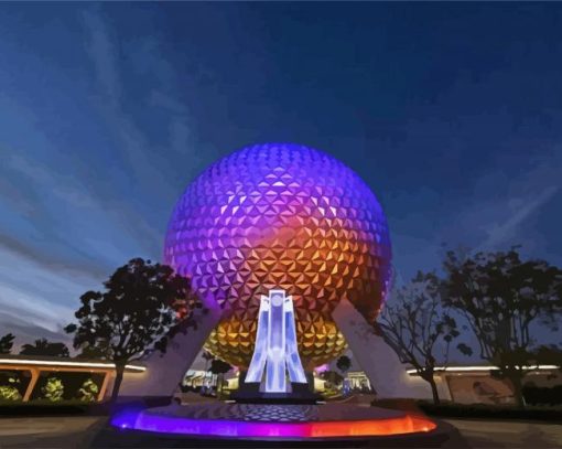 Walt Disney Epcot paint by number