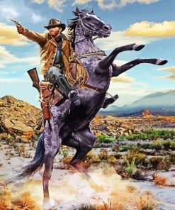 Western Cowboy paint by number